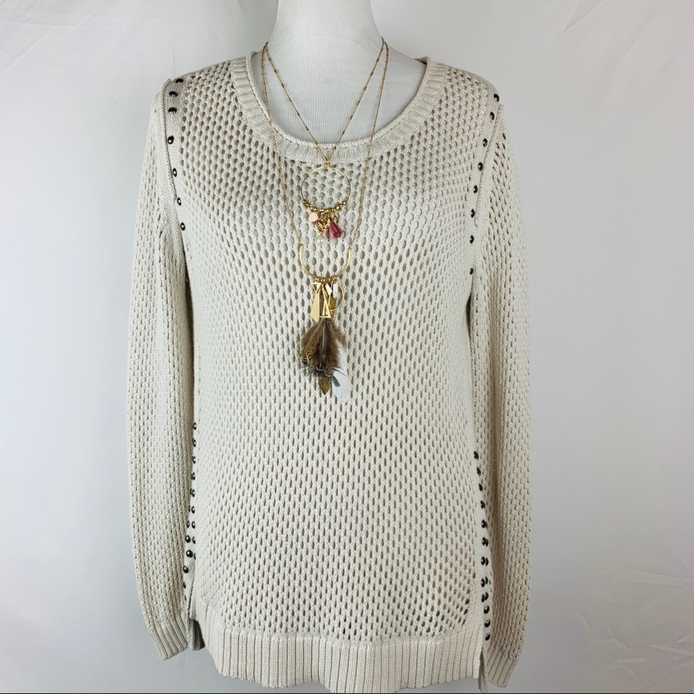 Rock & Republic crocheted sweater